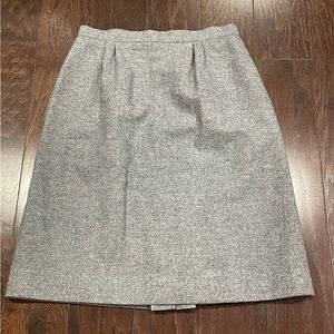 VINTAGE Women Gray Wool Blend  Pencil Skirt  Pockets Lined